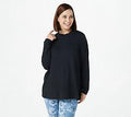 Black French Terry Knit Top T5810