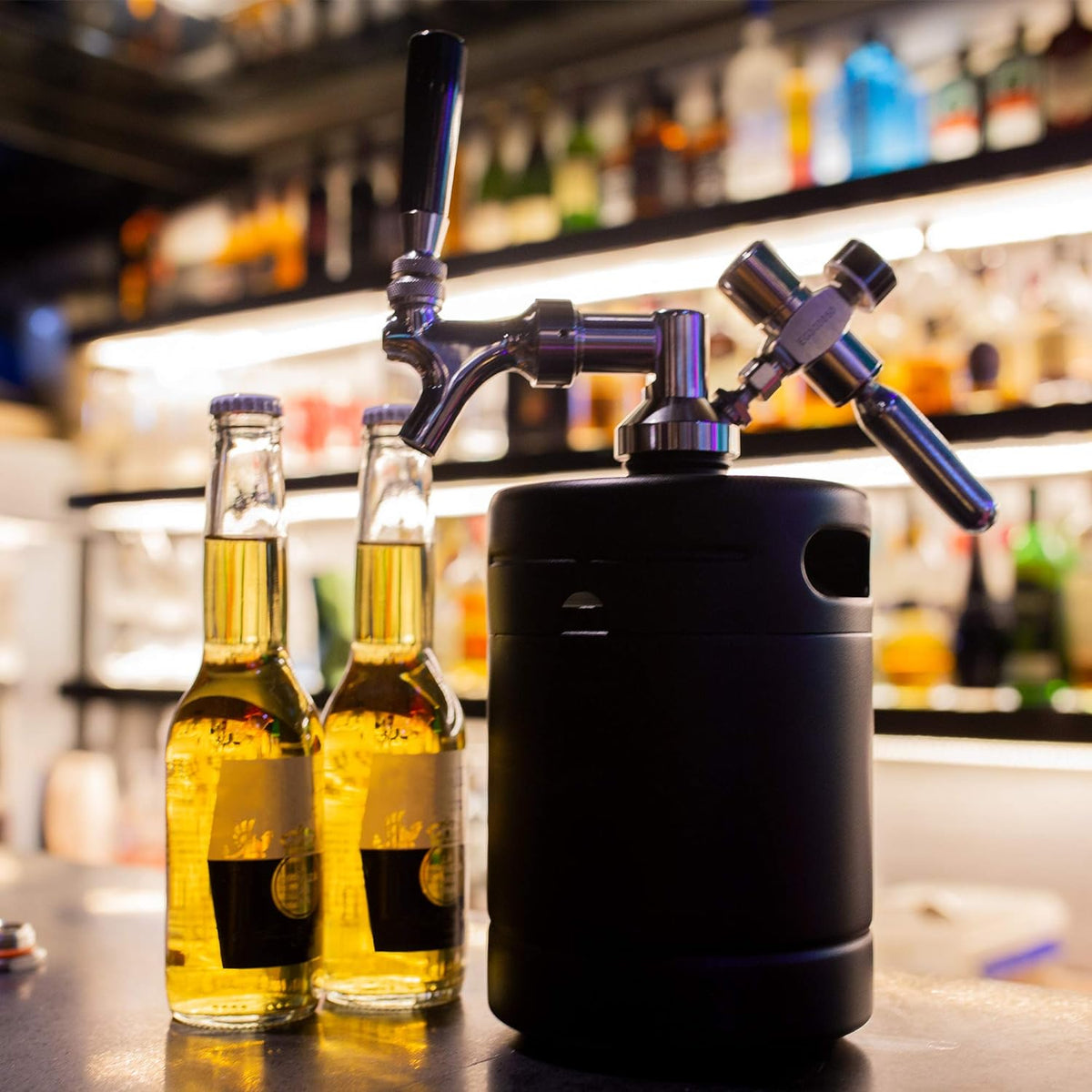 64oz Stainless Steel Pressurized Mini Keg with Cooler Jacket S918052
