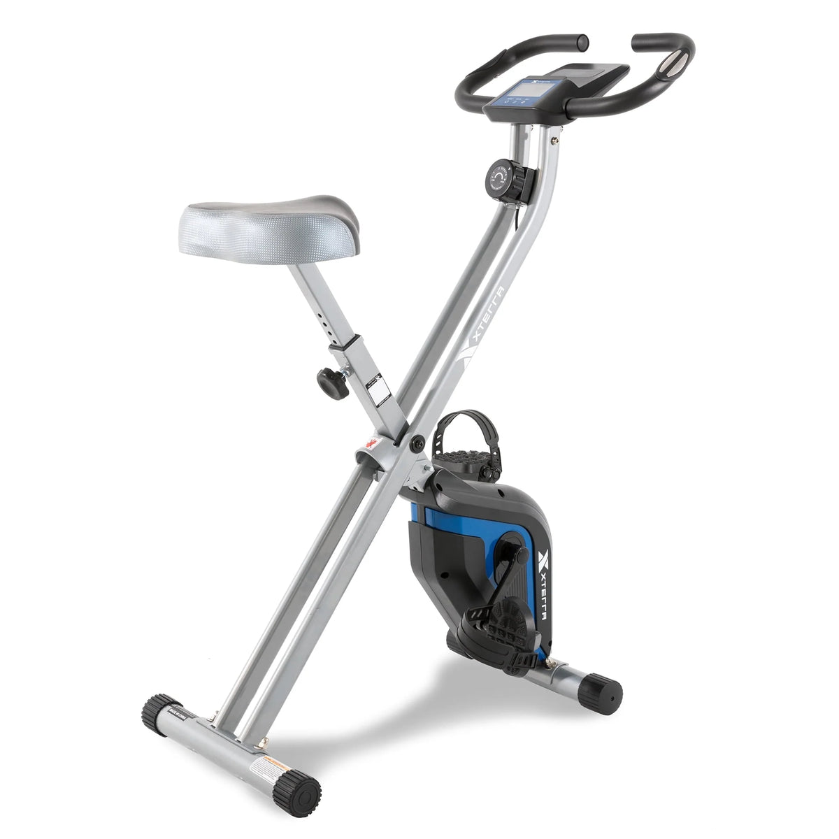 Compact Folding Stationary Bike with Padded Seat T3935