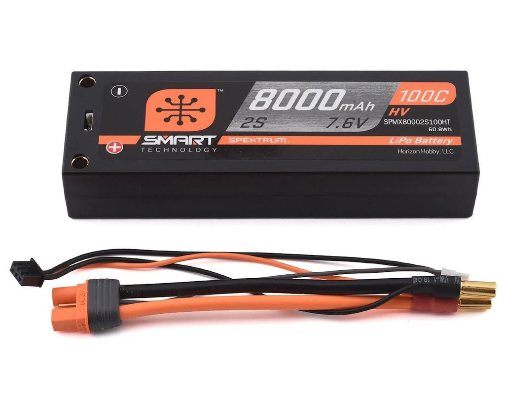 8000mAh 2S 7.6V 100C Smart HV Lipo Case 5mm Tubes S1626