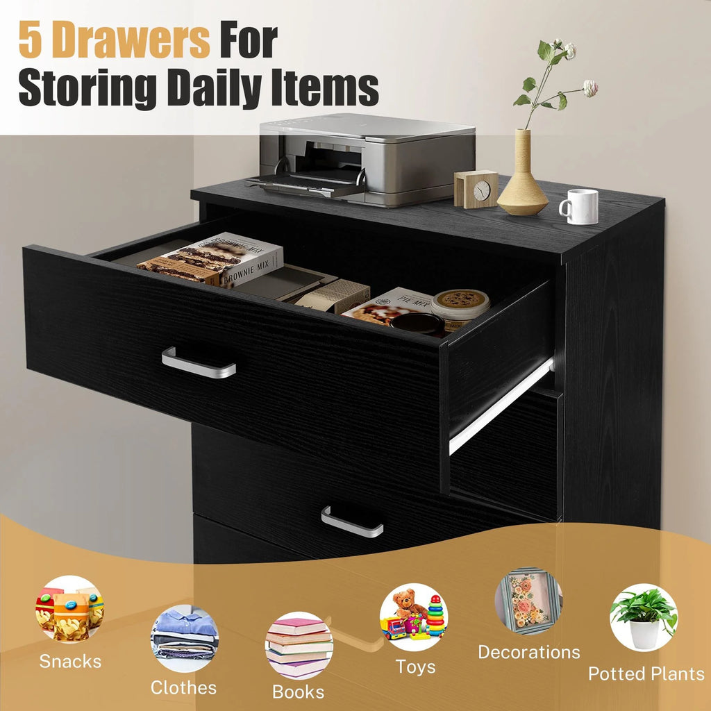 Rustic Brown 5 Drawer Dresser D6969