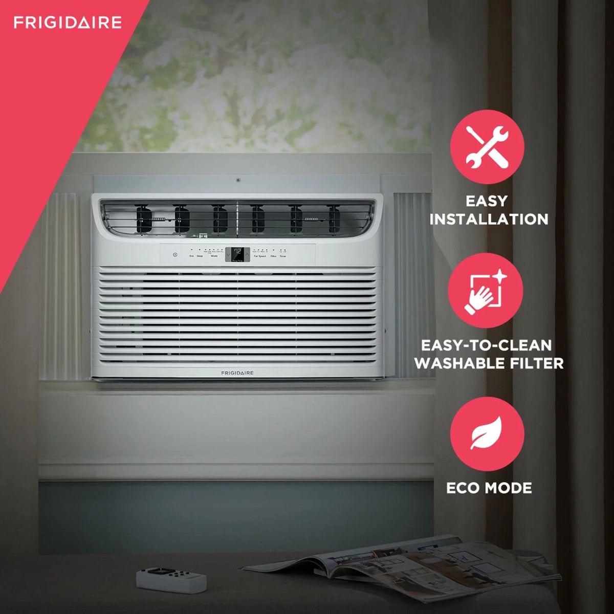 11,000 BTU Window Air Conditioner with Heater, White A7243