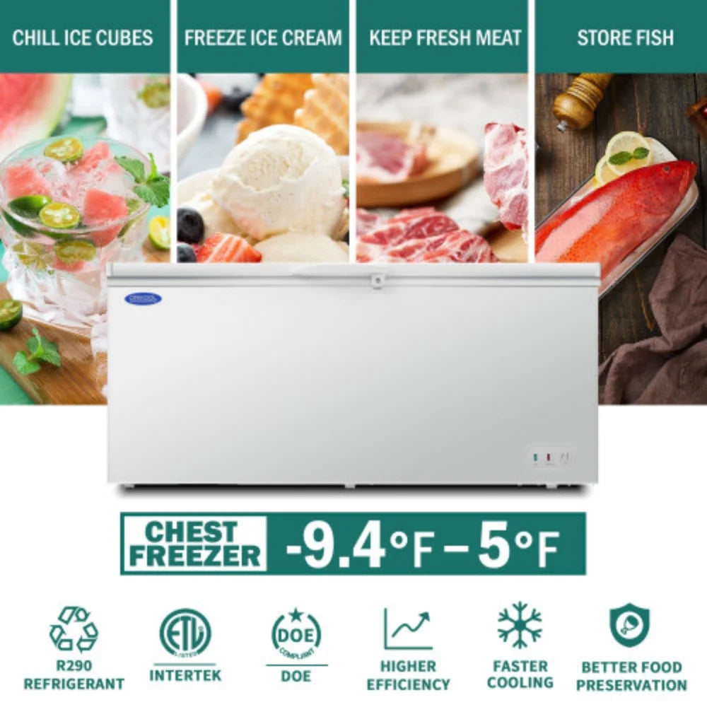 20.1 Cu.ft White Steel Chest Freezer C665