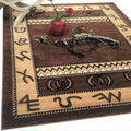 Chocolate Brown/Beige Cabin Area Rug A76706