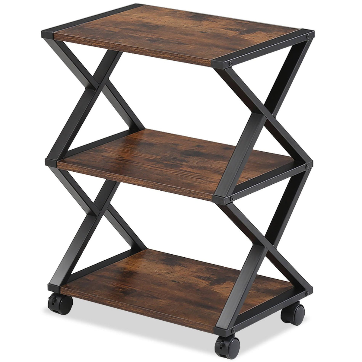 3 Tiers Wood and Metal Printer Stand E592