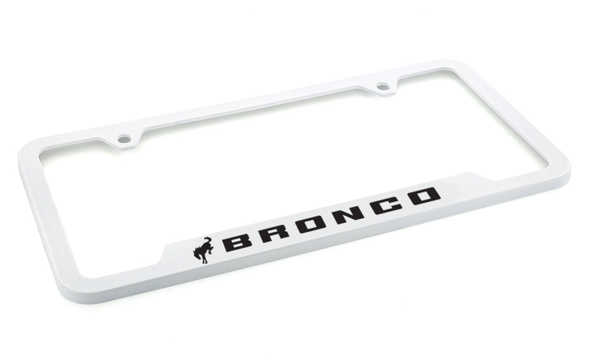 White Plastic License Plate Frame P30011