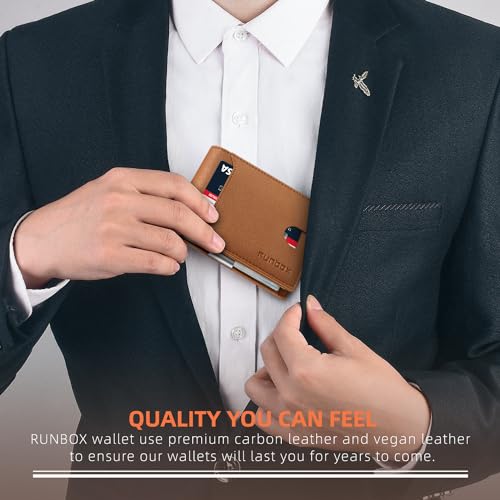Slim Leather RFID Blocking Bifold Wallet B4763