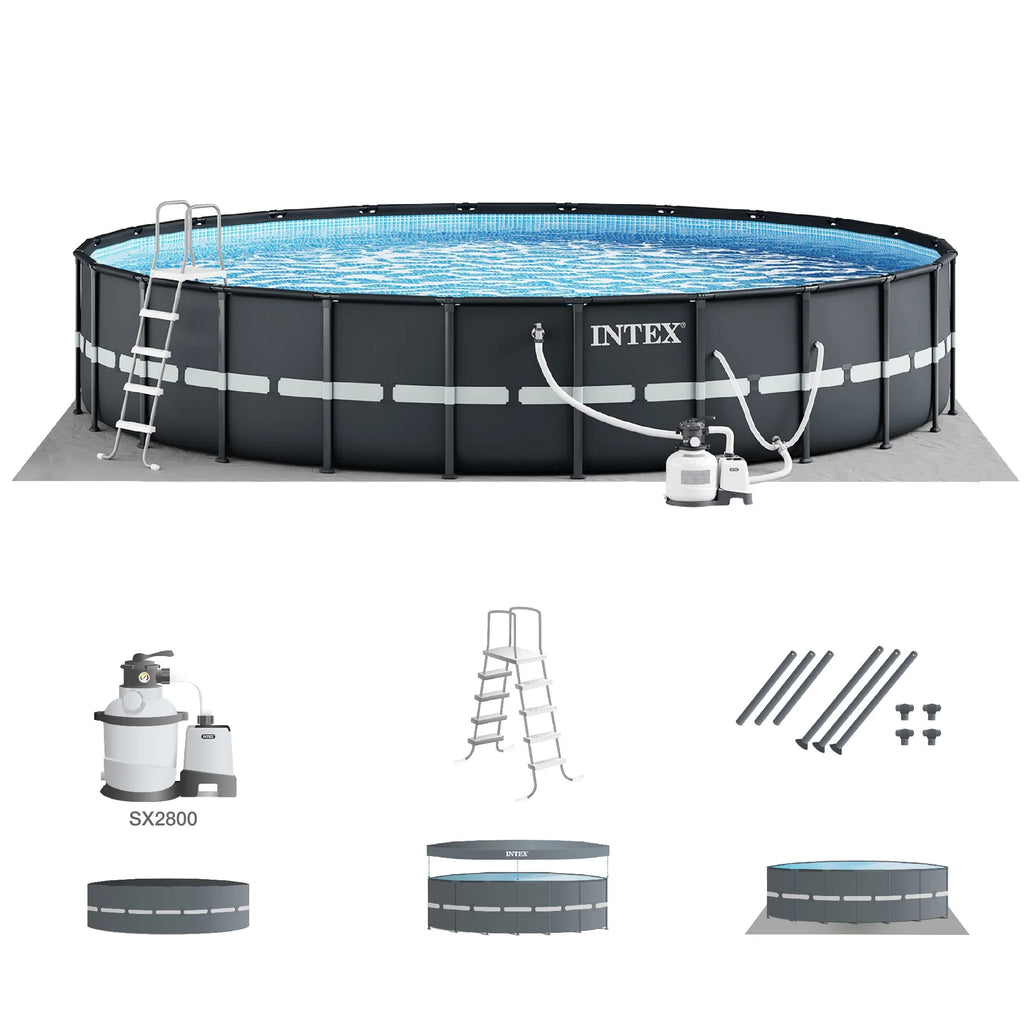 24 Feet by 52 Inch Above Ground Swimming Pool Set A929