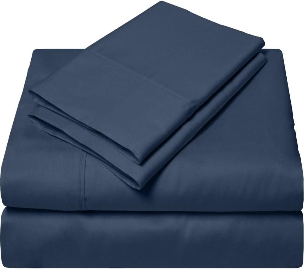 Mediterranean Blue Giza Cotton California King Size 16 Inches Extra Deep Pocket Bed Sheet Set A140750