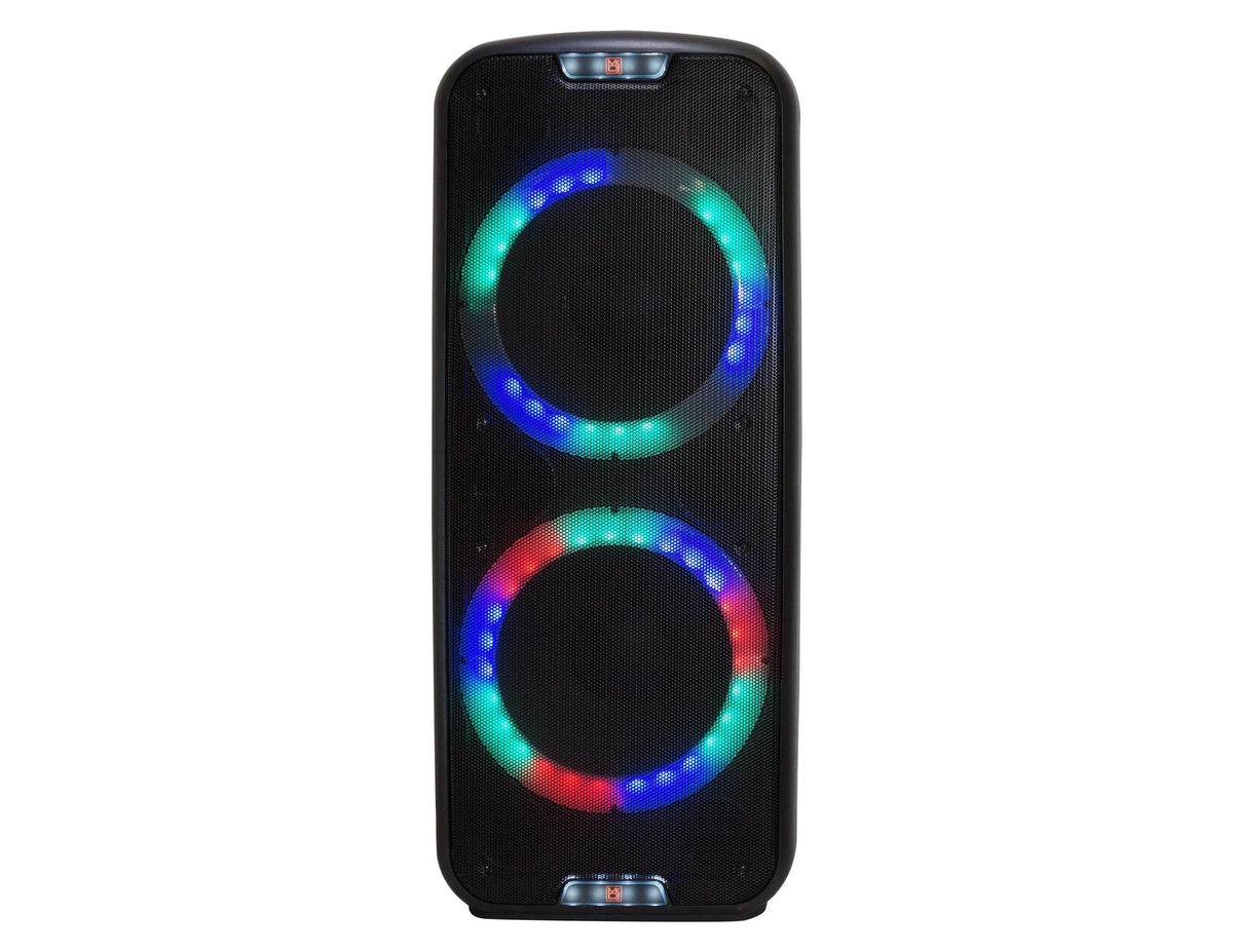 Dual 15” 3-Way Full-Range Powered and Passive DJ PA Bluetooth Loudspeaker W51085