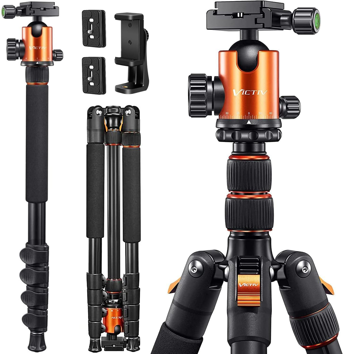 82 inches Aluminum Tripod with 360 Degree Ball Head, Pack of 2 X884