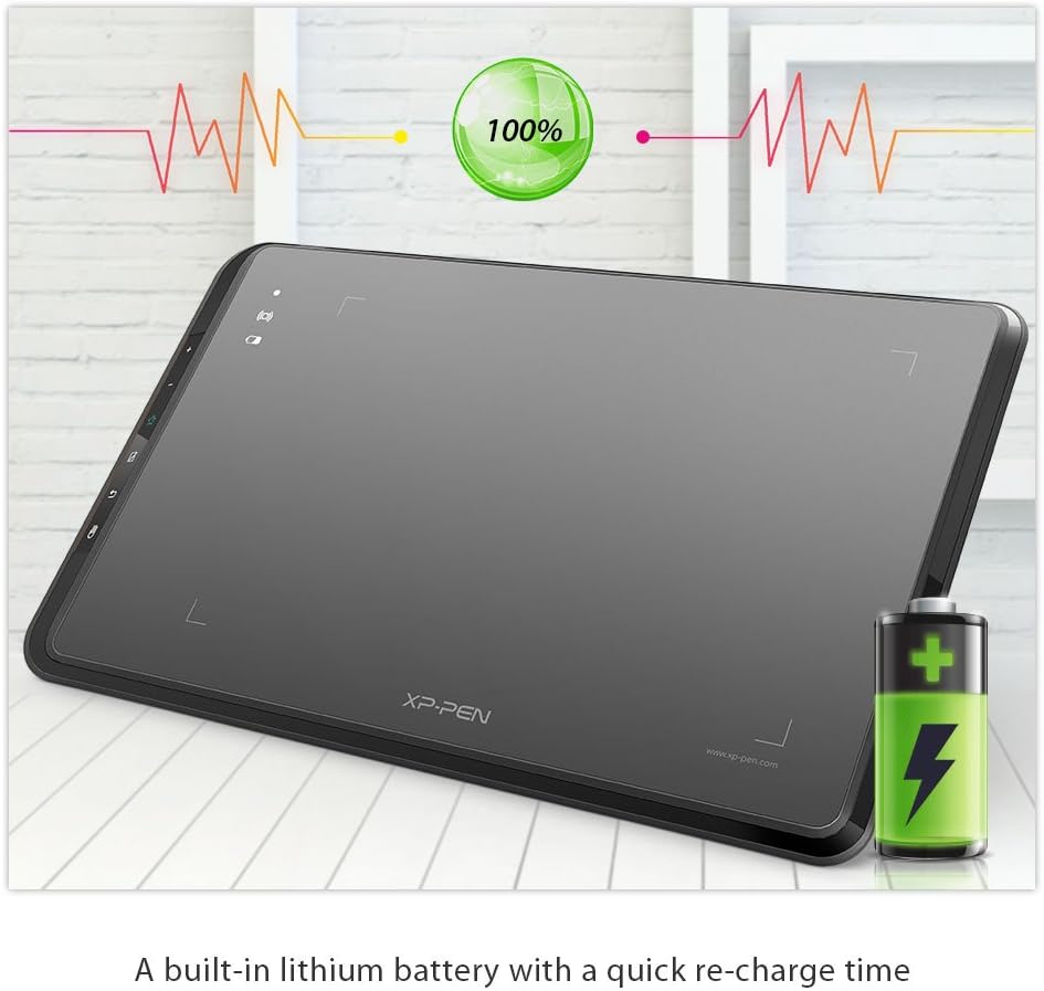 Wireless 2.4G Graphics Drawing Tablet with Battery-Free Passive Stylus, Pack of 2 A337941