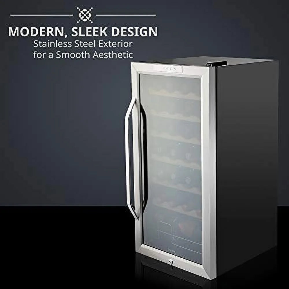 28 Bottle Compressor Wine Cooler Refrigerator with Lock N4522