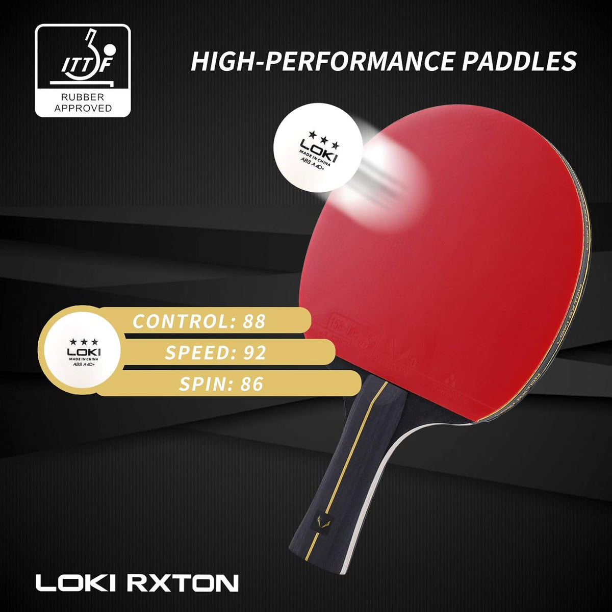 Ping Pong Paddles Set of 2 with Retractable Net, 6 Pack 3-Star Balls Portable Storage Case K640
