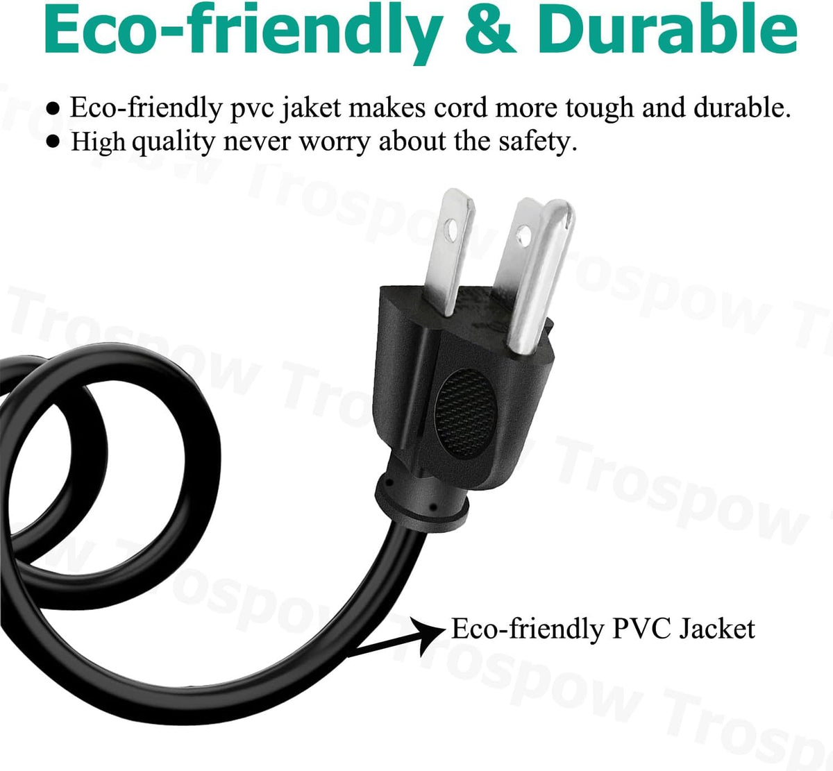 3 prong 8.2ft AC Power Cord Cable B41381