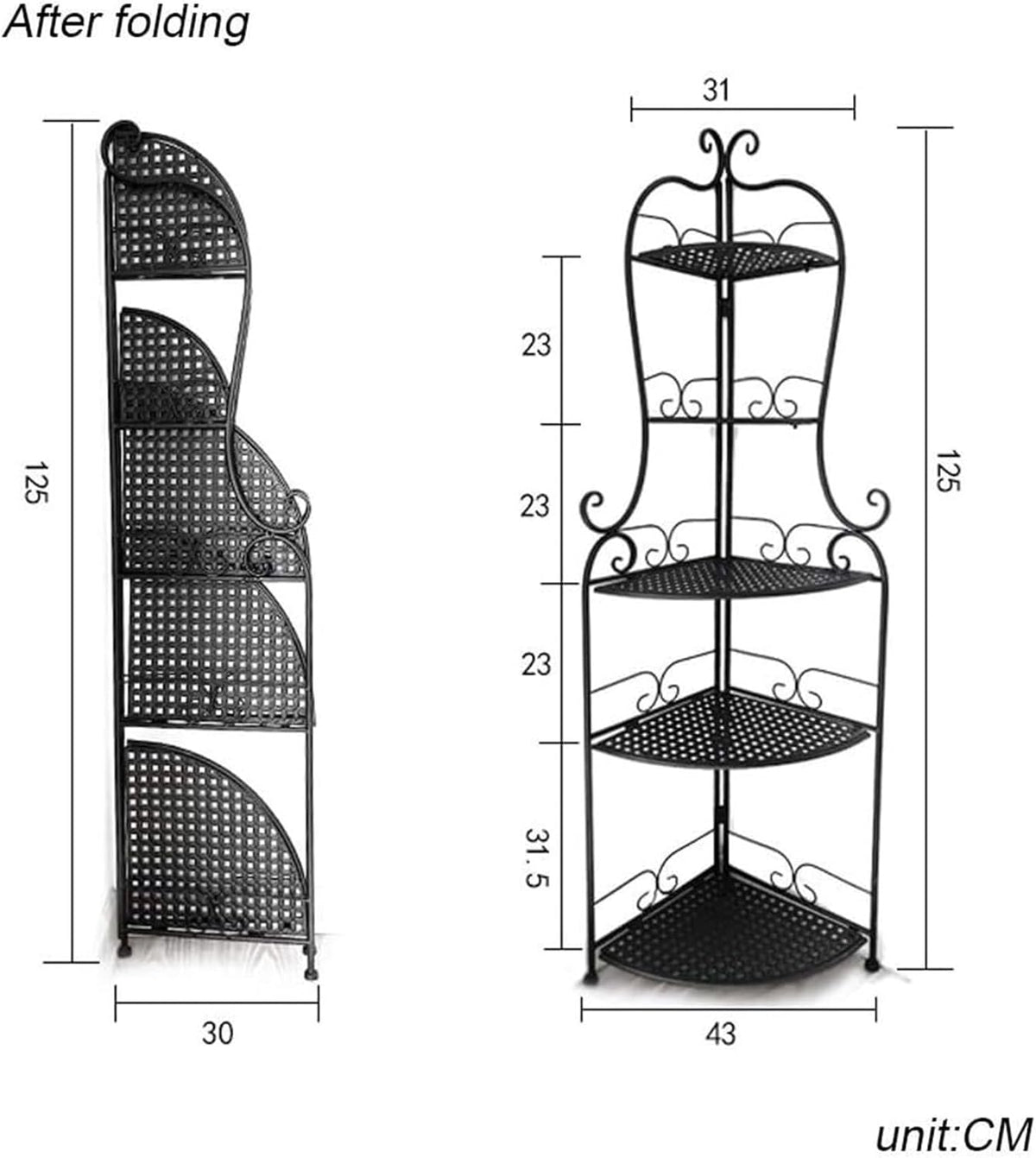 5 Tier Iron Plant Stand Z3112