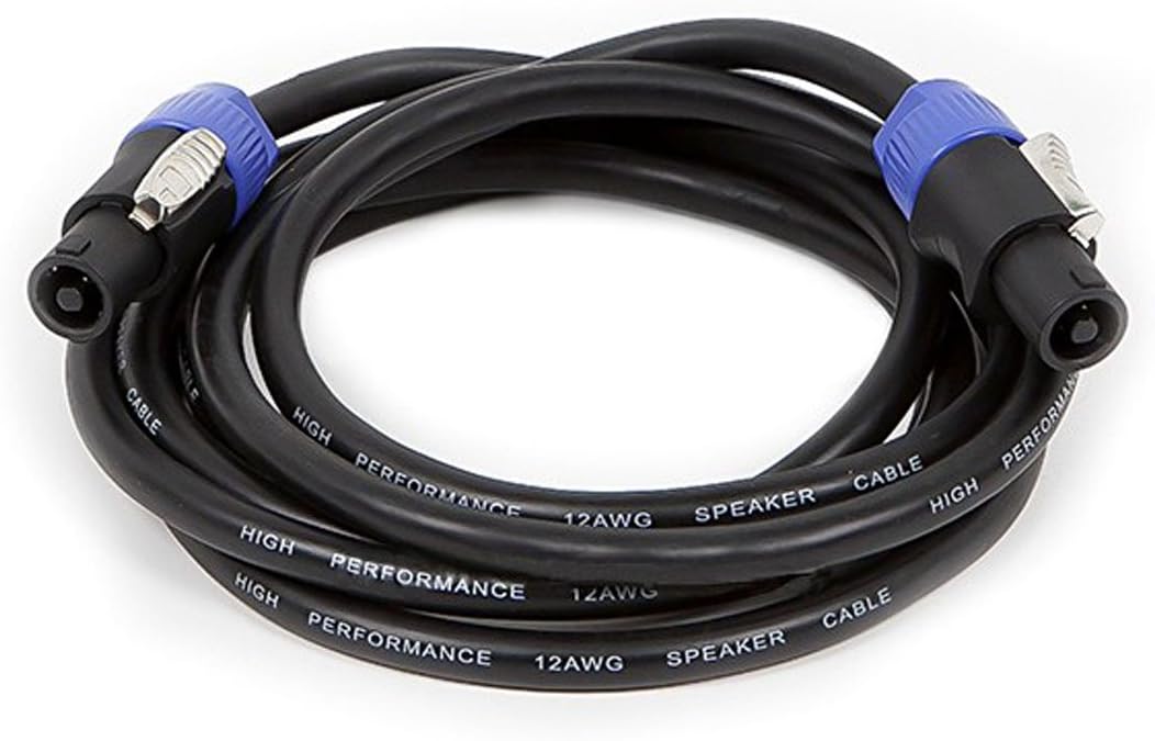 25ft 12AWG 2-conductor Speakon Type NL4FC Female to Speakon Type NL4FC Female Cable P270516