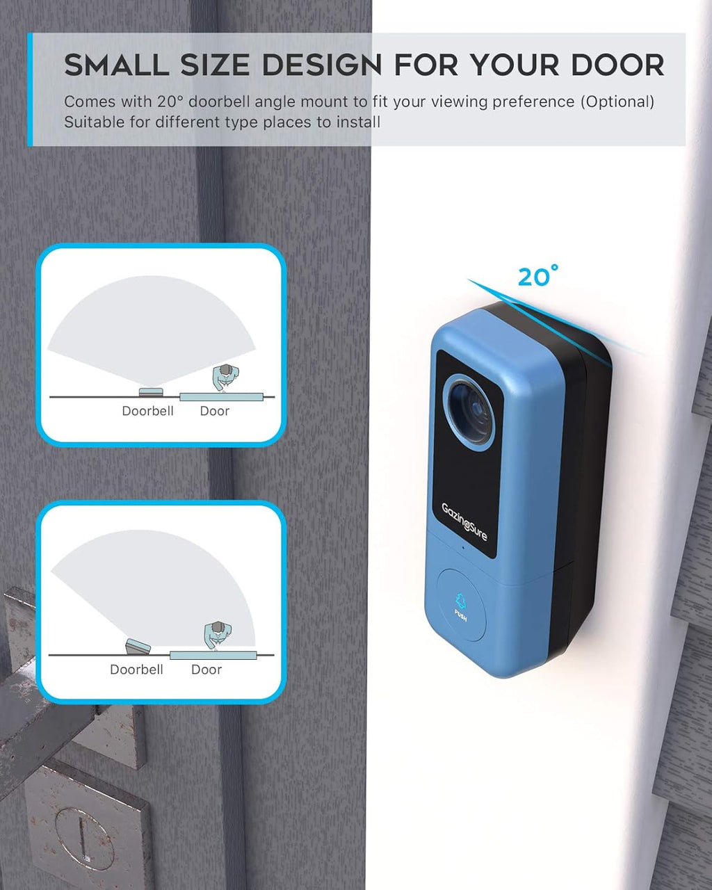 2K WiFi Video Doorbell Camera with Chime W7978