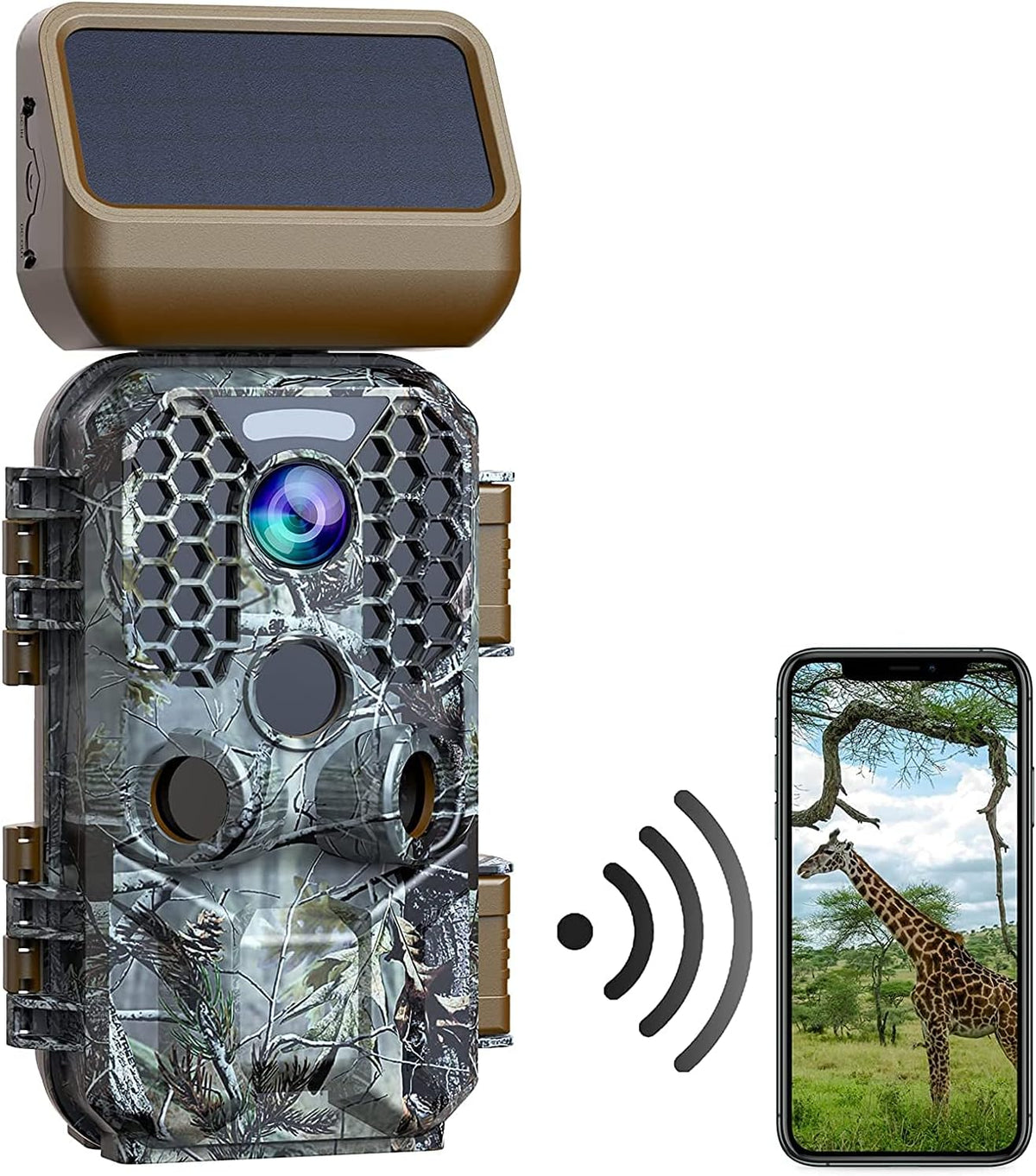 Solar Powered 4K 30MP Trail Camera with Night Vision C901728