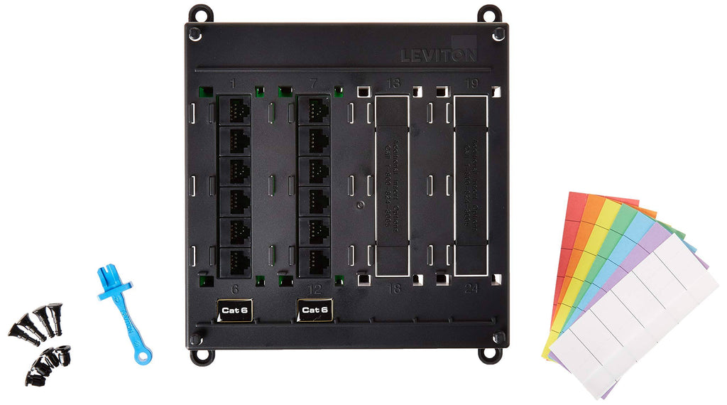Patch Panel - CAT 6 - RJ-45 X 12 - Black ABS plastic - 12 ports B25082