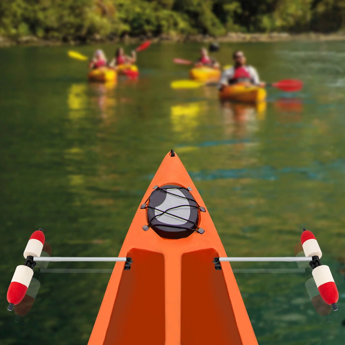 Kayak Canoe PVC Aluminum Stabilizer System Outrigger Arms Fishing Kit K566