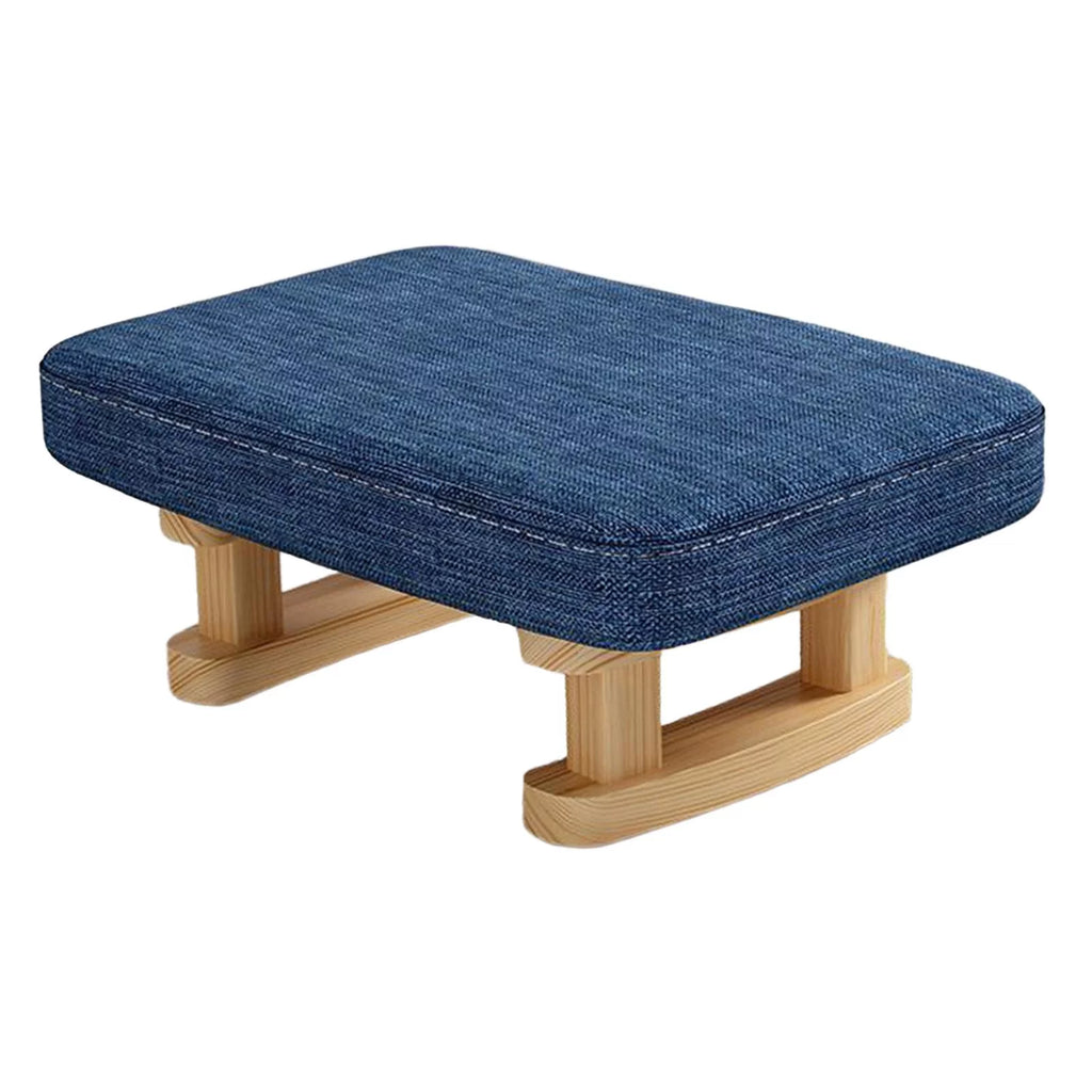Blue Padded Small Ottoman Foot Rest J3365
