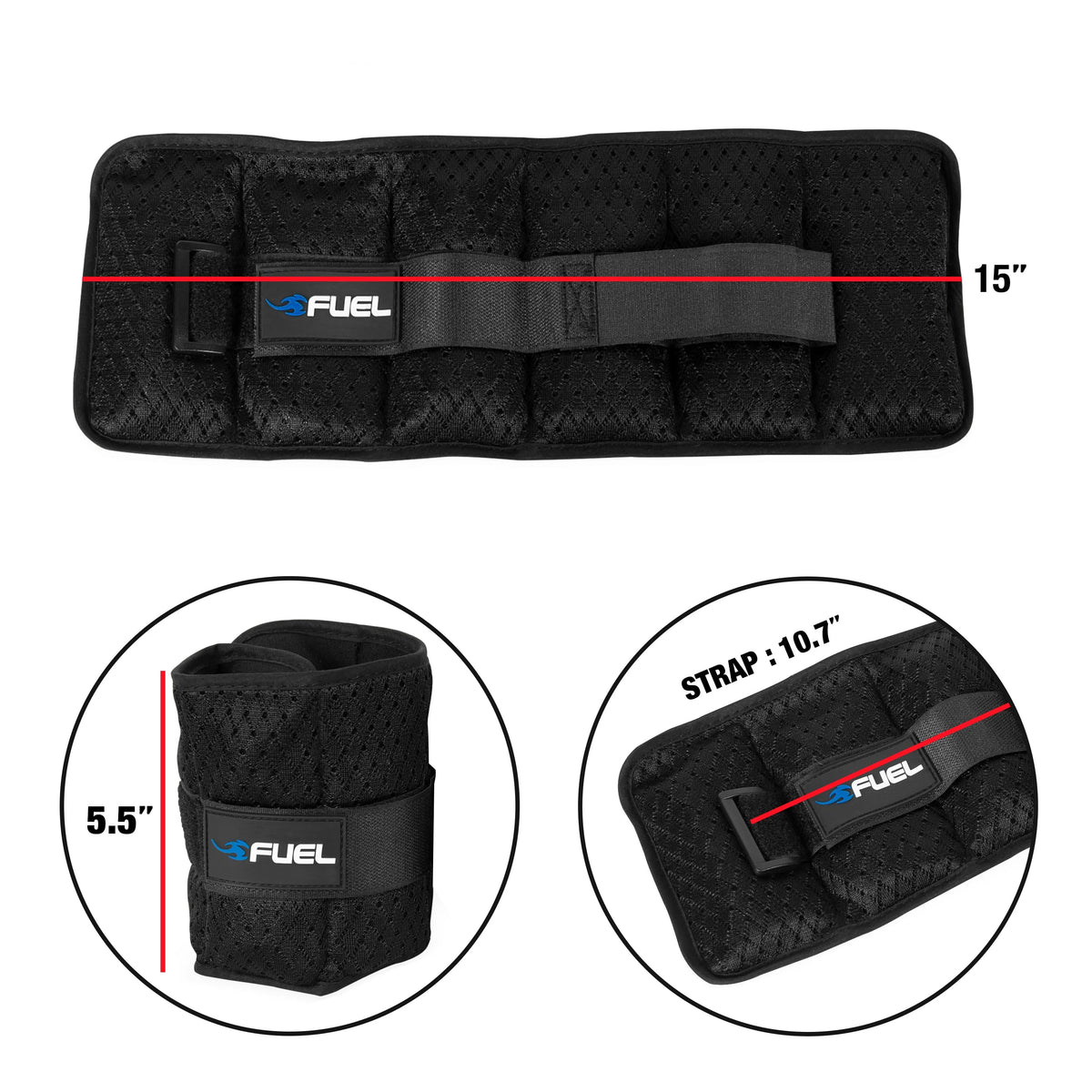 Adjustable Wrist Ankle Weights 10-Pound Pair X526198
