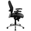 Black Mesh Executive Swivel Office Chair with Adjustable Lumbar & Arms J73740