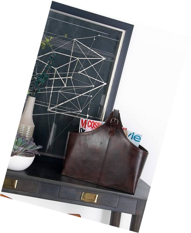 Brown Leather Magazine Holder N8173