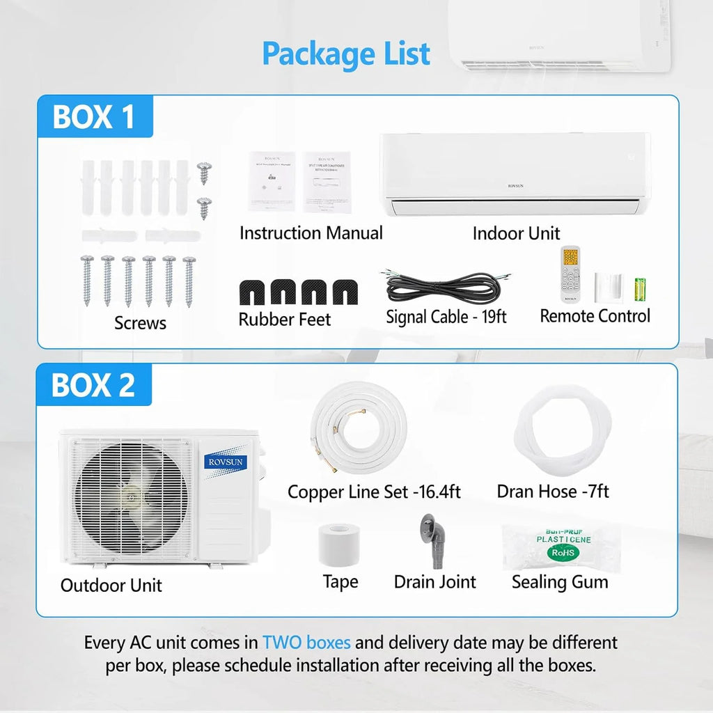 18000 BTU Wifi Enabled Mini Split AC/Heating System with Inverter L576760