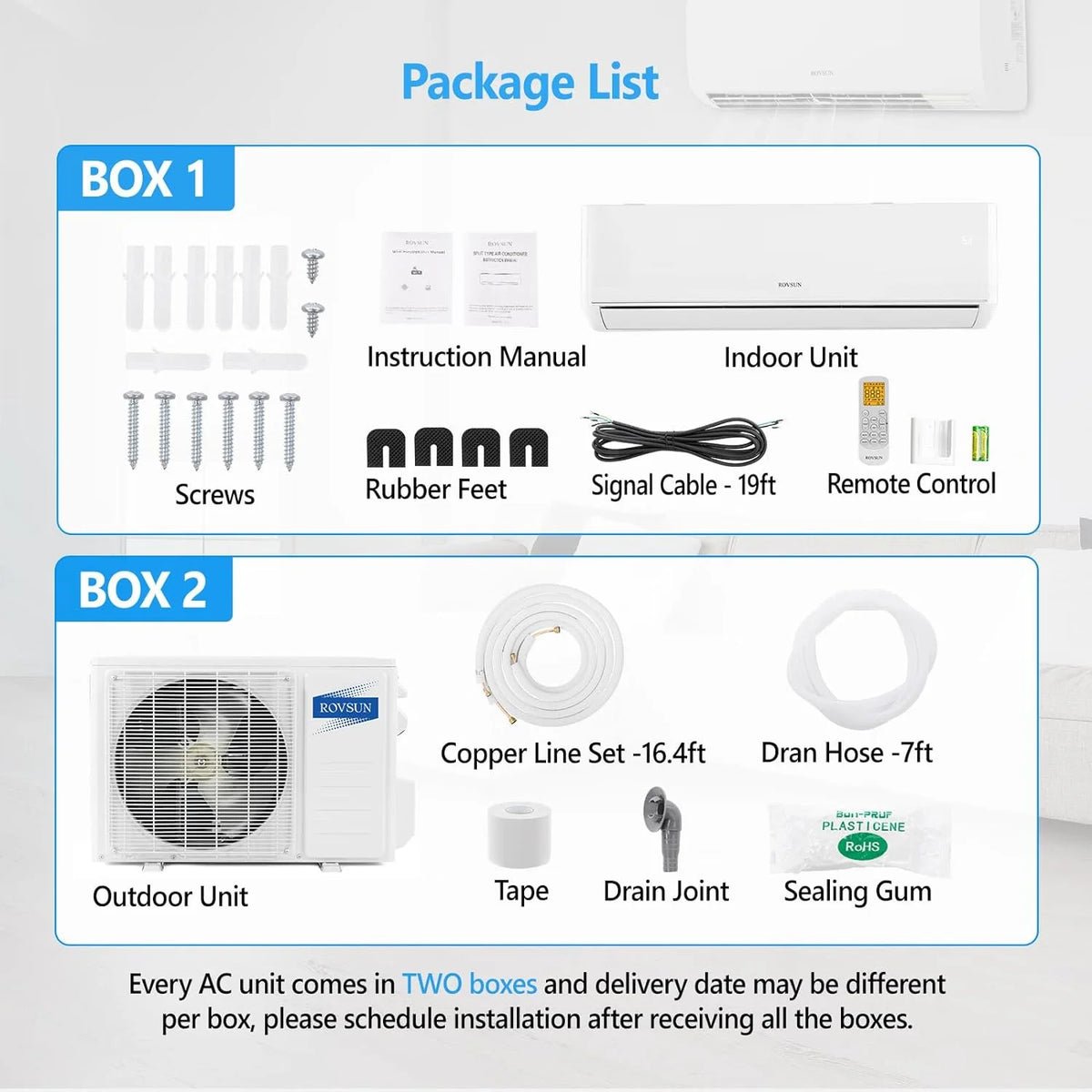 18000 BTU Wifi Enabled Mini Split AC/Heating System with Inverter L576760