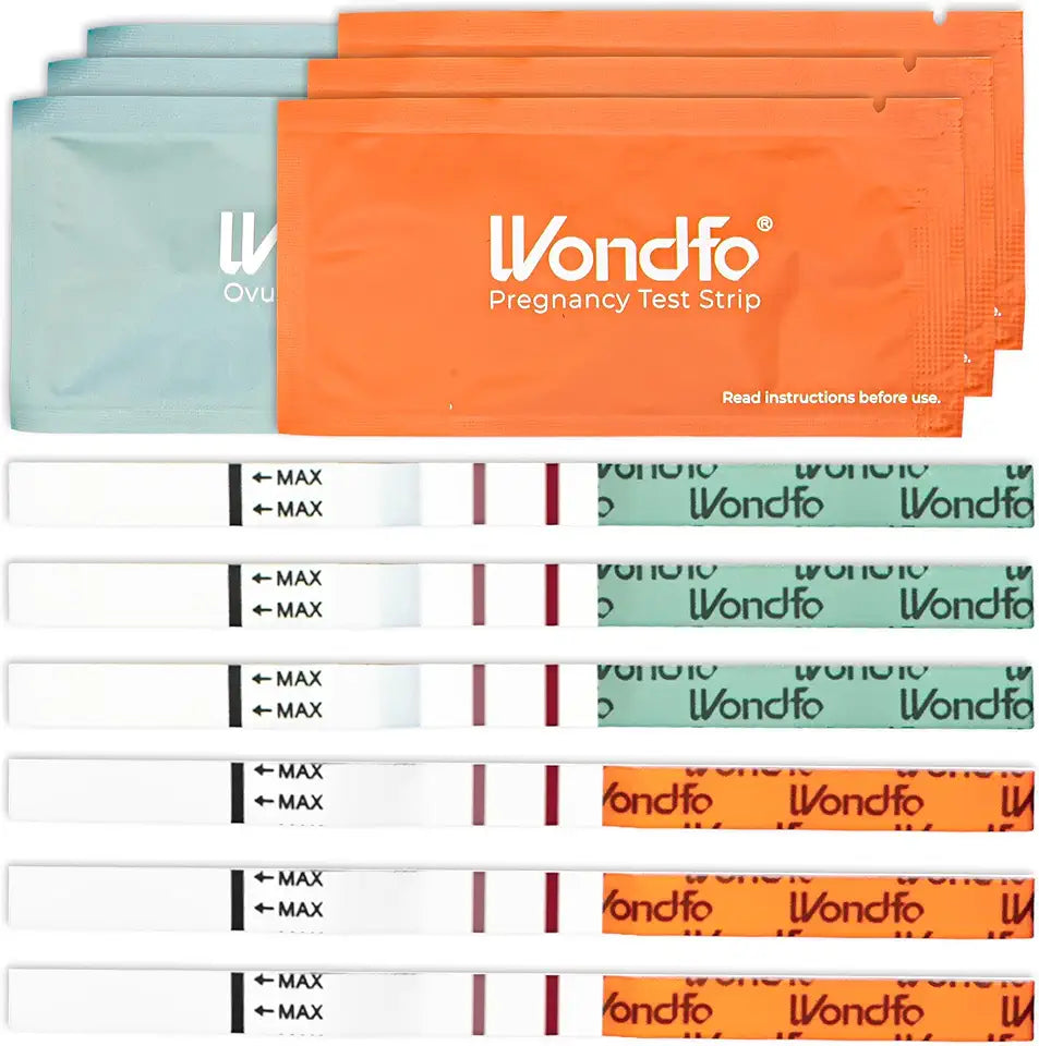 Pregnancy Test Strips and Ovulation Test Strips Combo Pack J66656