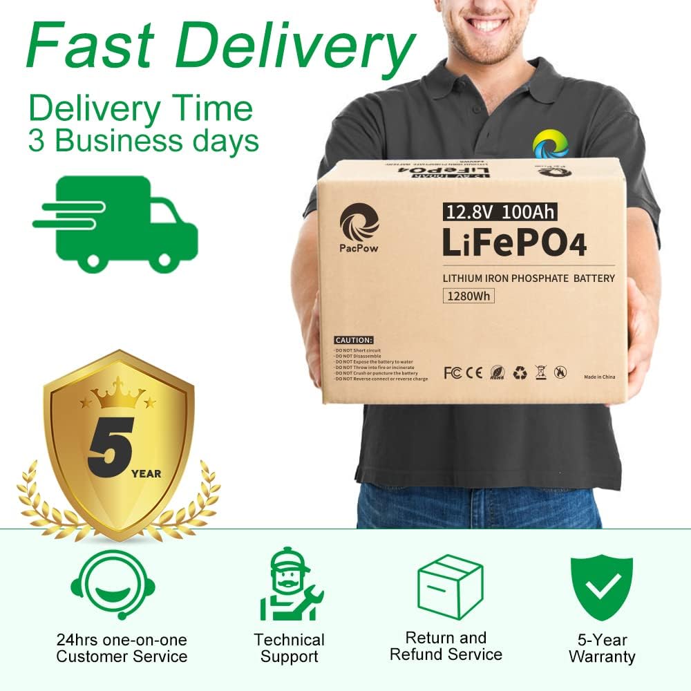 12V 100Ah LiFePO4 Deep Cycle Rechargeable Lithium Battery M35749