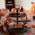 Halloween Decorations and Wooden Two Tiered Tray Stand M165601