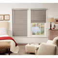 Cordless Faux Wood Blind in Grey D400303