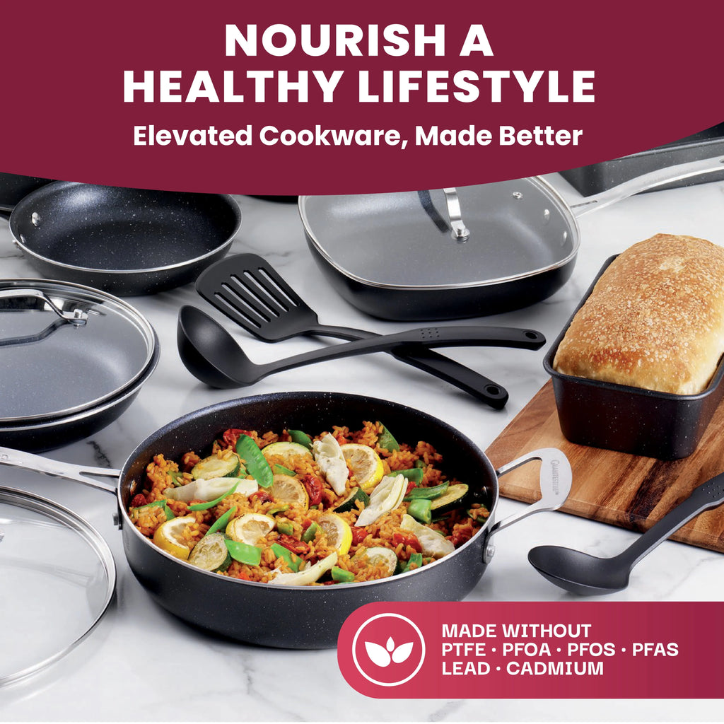 20 Piece Nonstick Cookware Bakeware Set Blue X9074