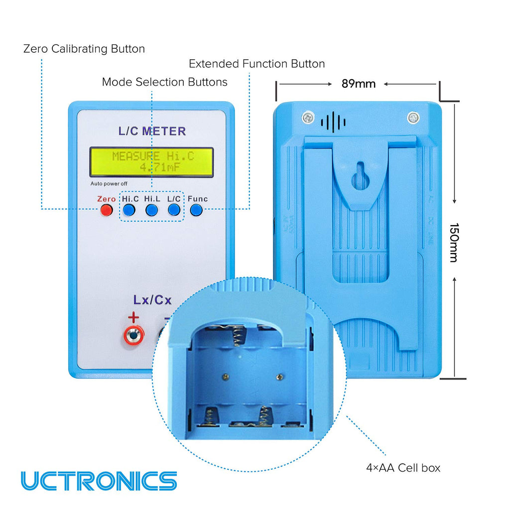 Handheld LC Inductor Capacitor Tester Pack of 2 O7942