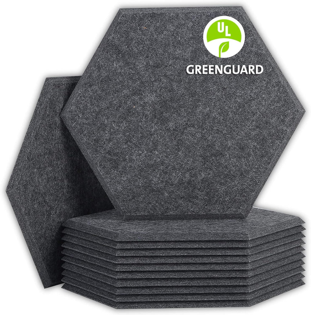 Hexagon Acoustic Panels 14 x 13 x 0.4 inches 12 Pack S1272