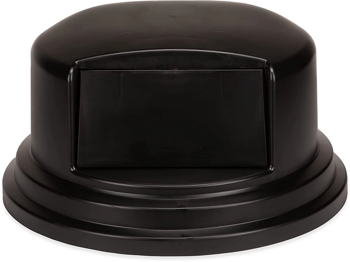 Black Round Trash Can Dome Lid with Hinged Door E189