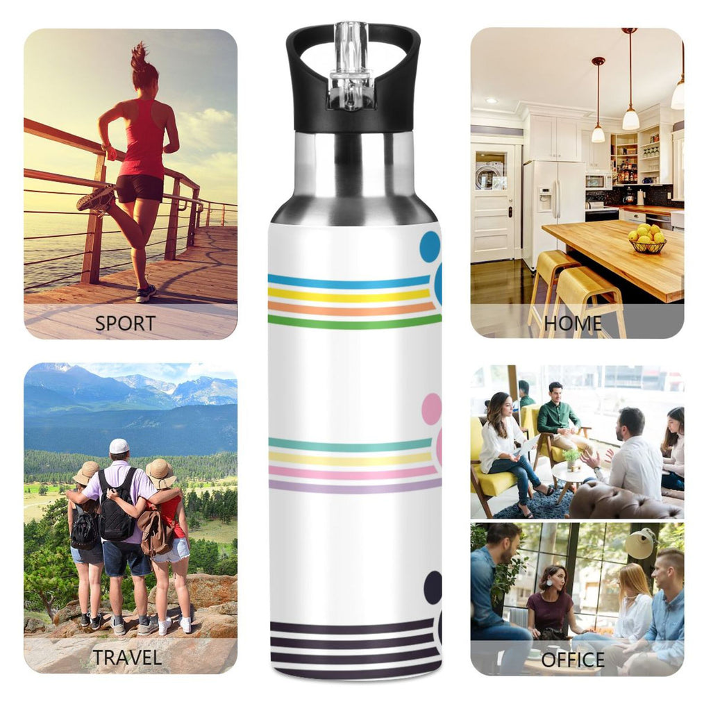 Stainless Steel Water Bottle with Straw Lid 20 OZ J6420