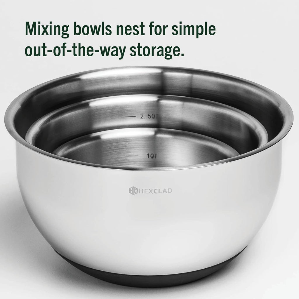 3-Piece Stainless Steel Mixing Bowl Set with Lids S840494