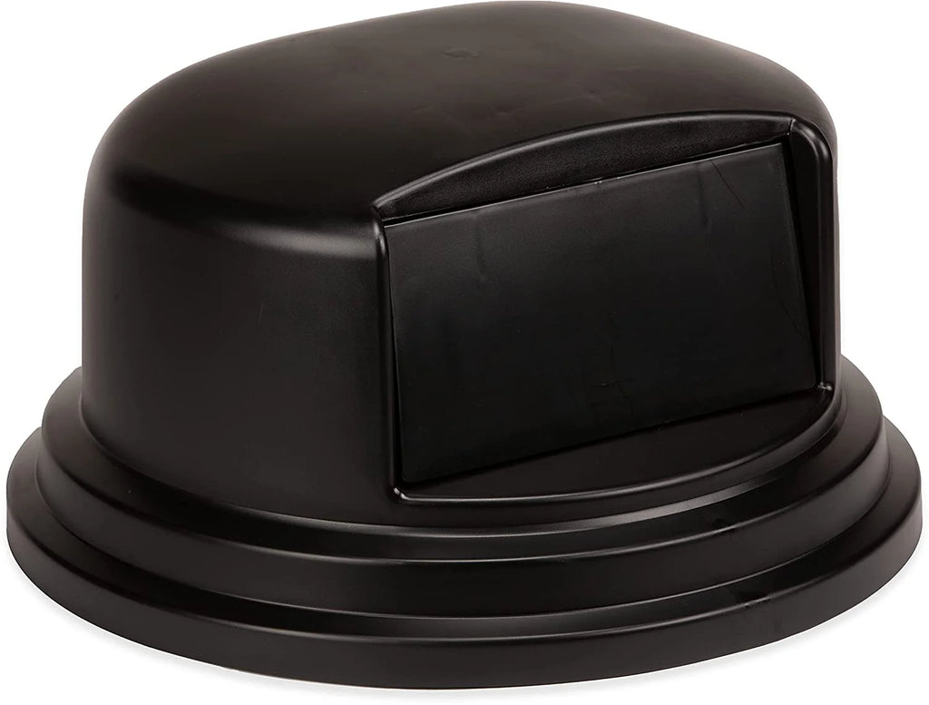 Black Round Trash Can Dome Lid with Hinged Door E189