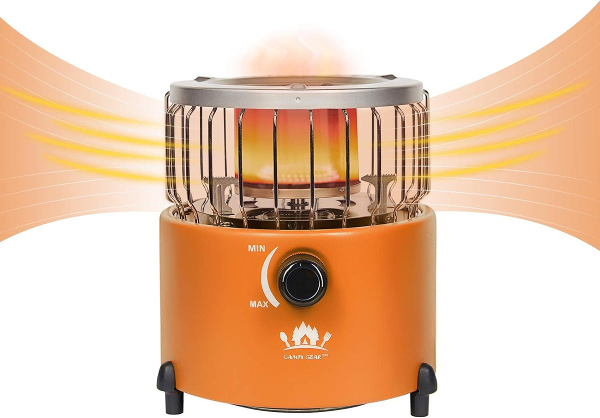 Orange 2 in 1 Portable Propane Heater & Stove J14437