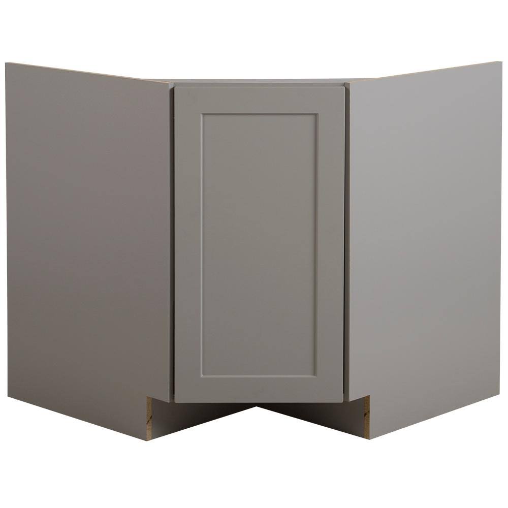 Gray Shaker Corner Sink Base Cabinet (36 in. x 34.5 in. x 24.5 in.) S862417