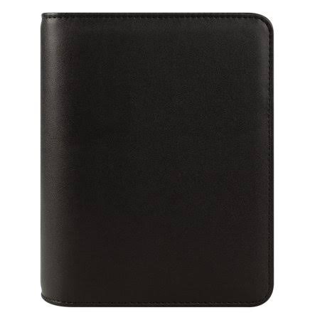 Simulated Leather Open Binder Black W723