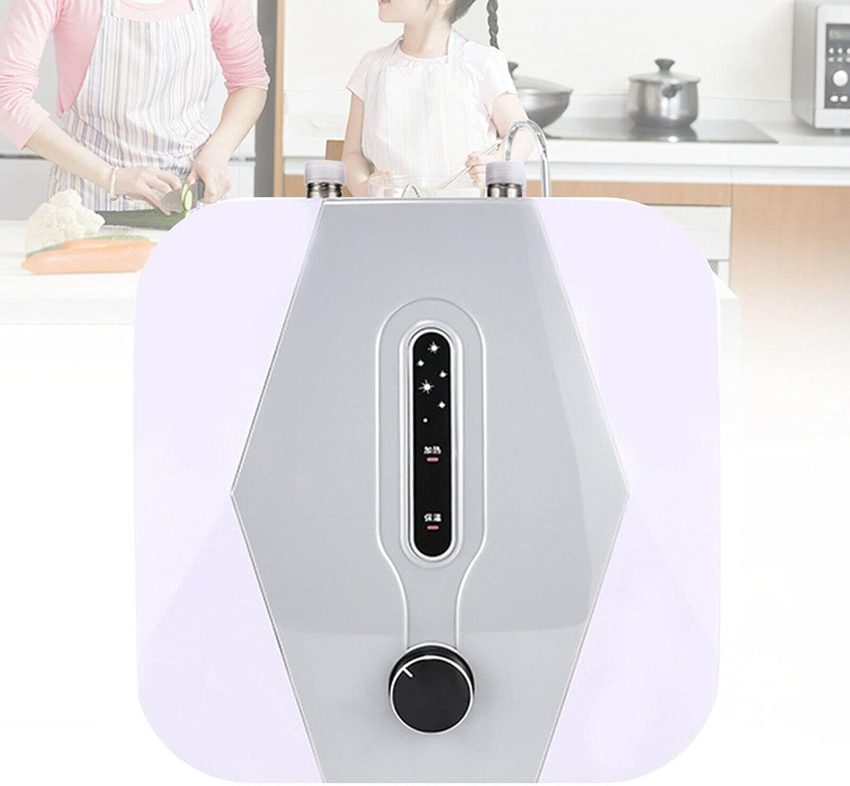 1500W 8L 110V Compact Instant Electric Tank Hot Water Heater IPX4 Mini Tankless Shower 75 ℃ U357013