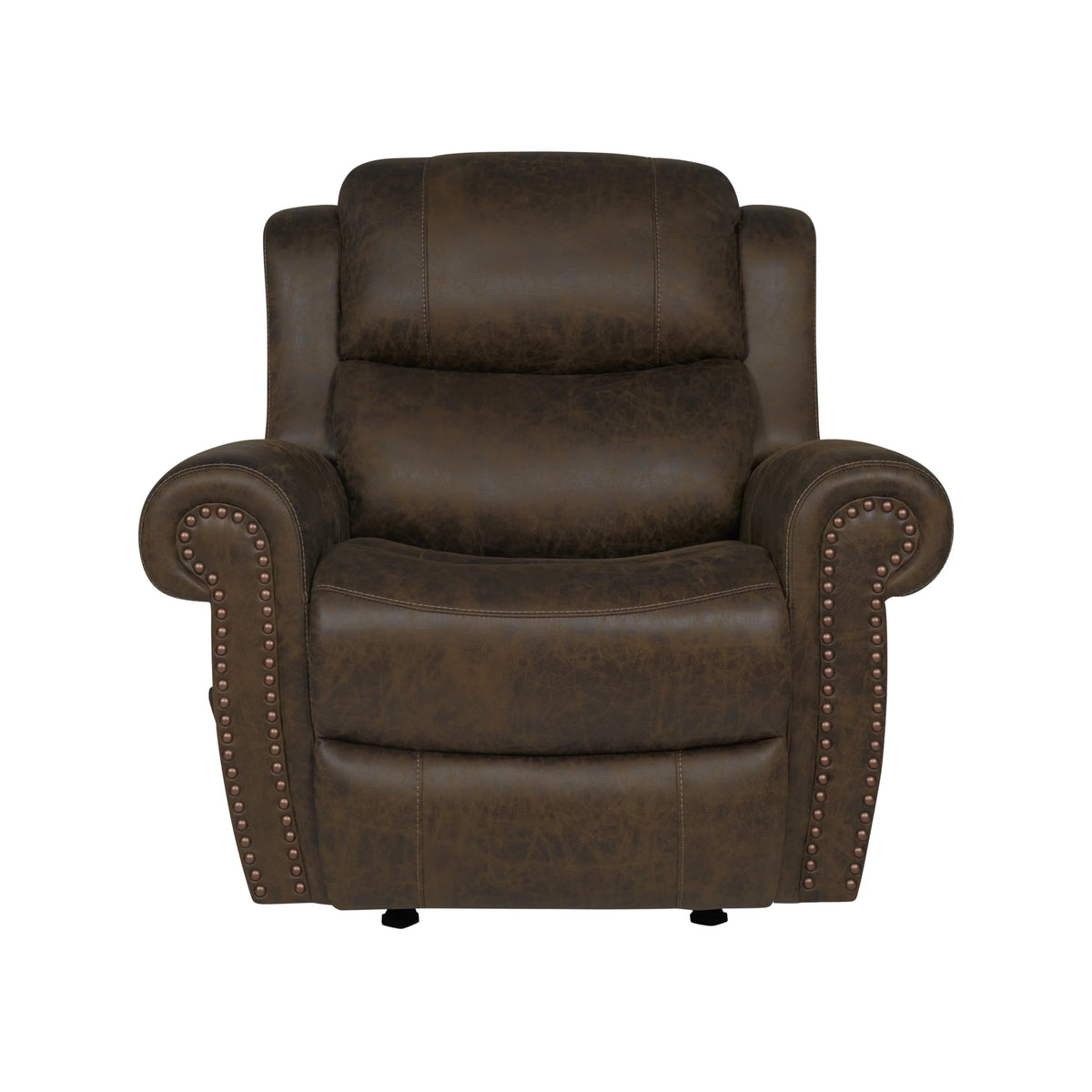 Brown Faux Leather Rocker Recliner X3500