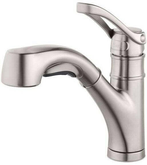 Single-Handle Pull-Out Sprayer Kitchen Faucet in Stainless Steel E43741