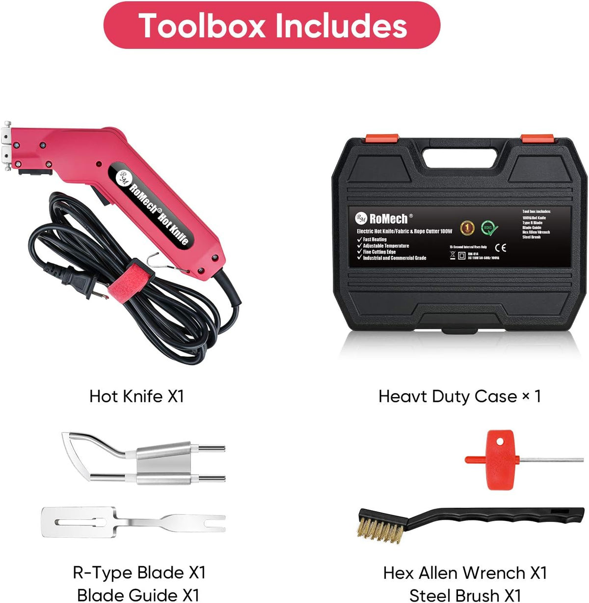 Rope Cutter Electric Hot Knife with Replacement Parts P23366