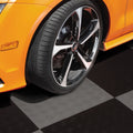 Black Coin Pattern Garage Flooring Tiles, 8 Tiles Y6721